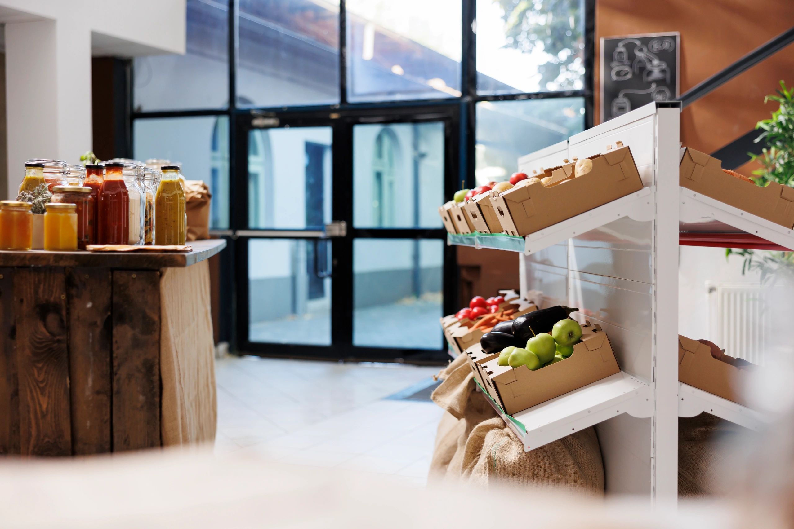grocery store fresh produce delivery modern minimal